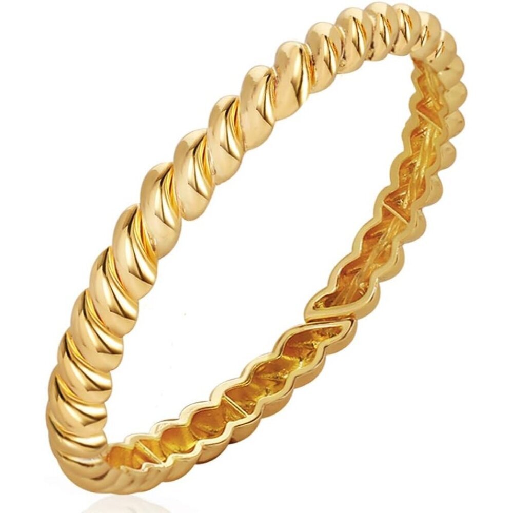 Gold Silver Style K Chunky Bangle Bracelet for Women and Men Fashion Jewelry